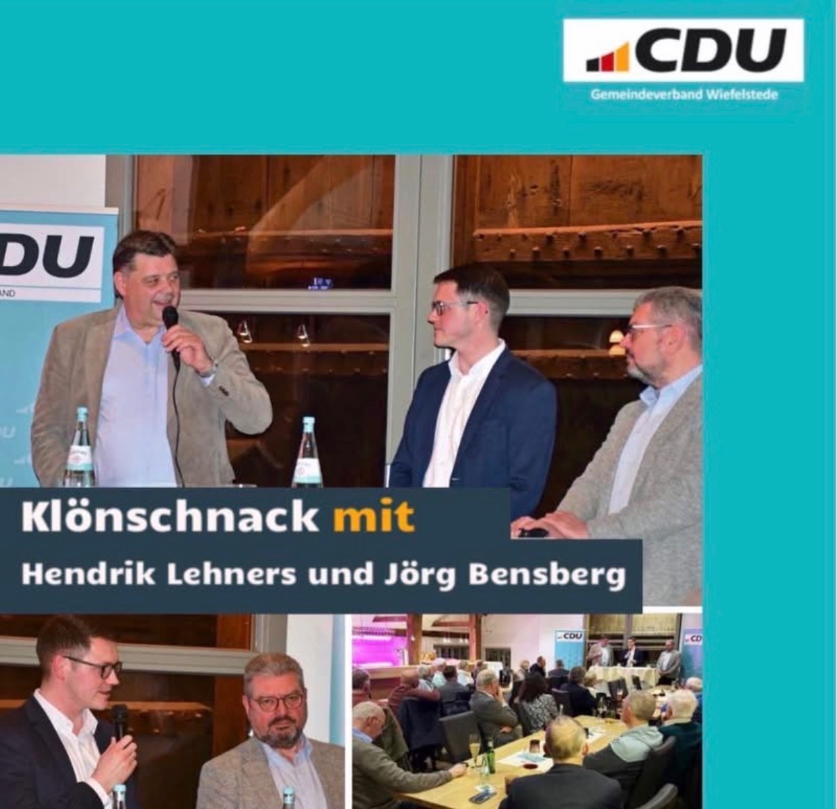 V.l.n.r Jens Nacke Kreisvorsitzender CDU Ammerland, Hendrik Lehners Landratskandidat und J�rg Bensberg Landrat a.D.